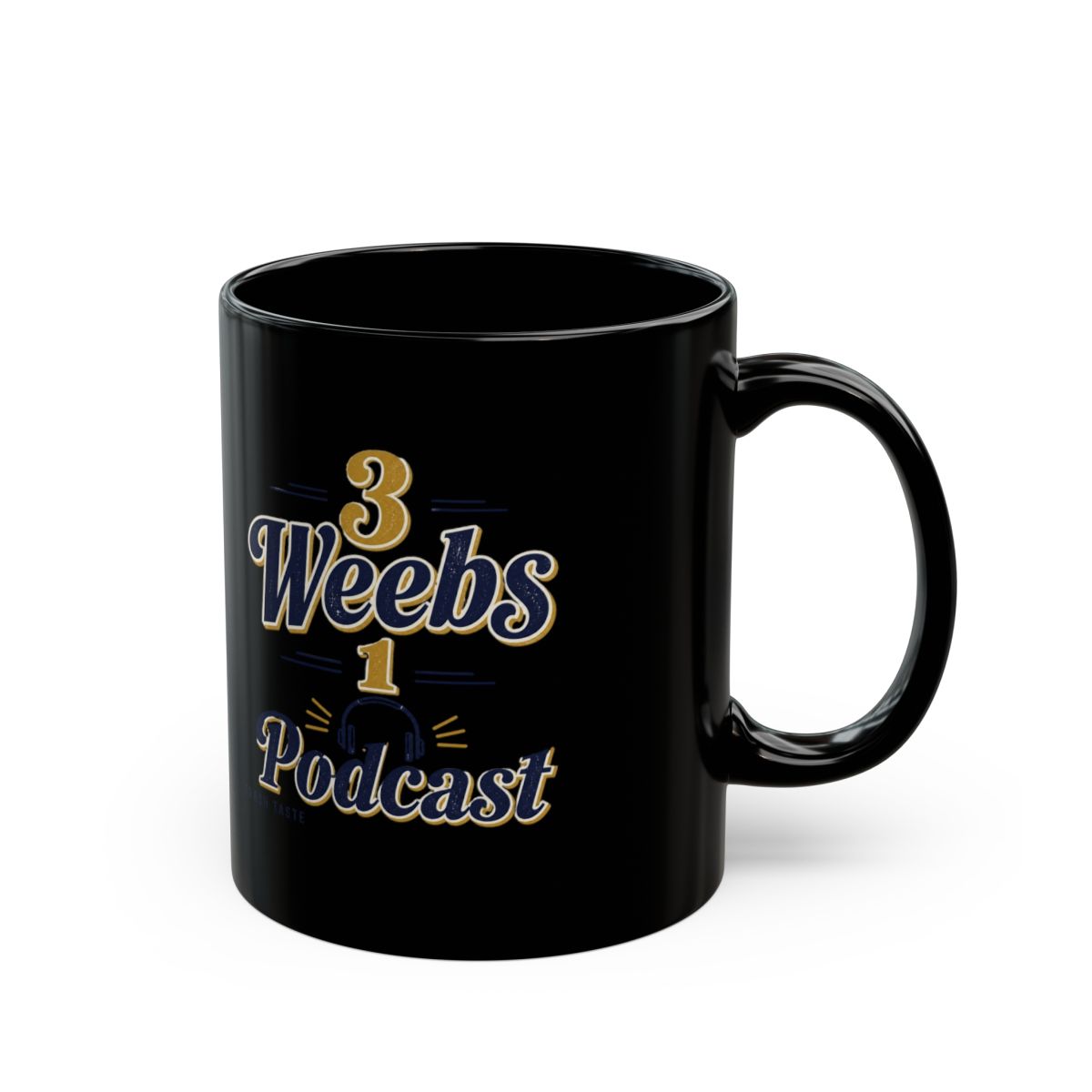 Trash Taste "3 Weebs, 1 Podcast" Black Mug - Official mugs merchandise