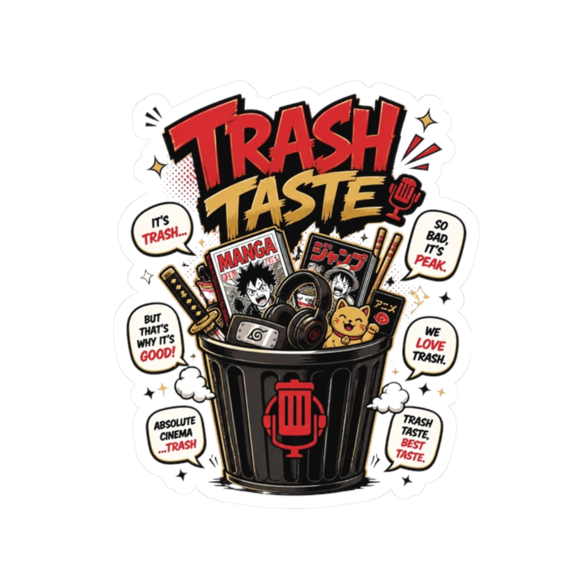 Trash Taste "trashy" Sticker - Official stickers merchandise