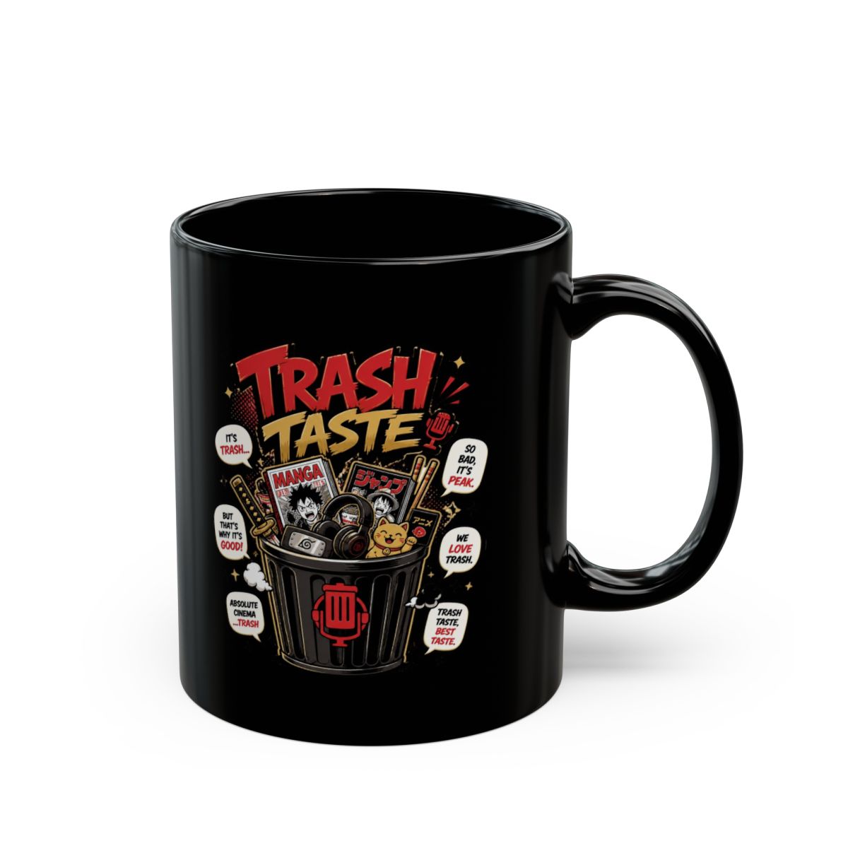 Trash Taste "trashy" Black Mug - Official mugs merchandise